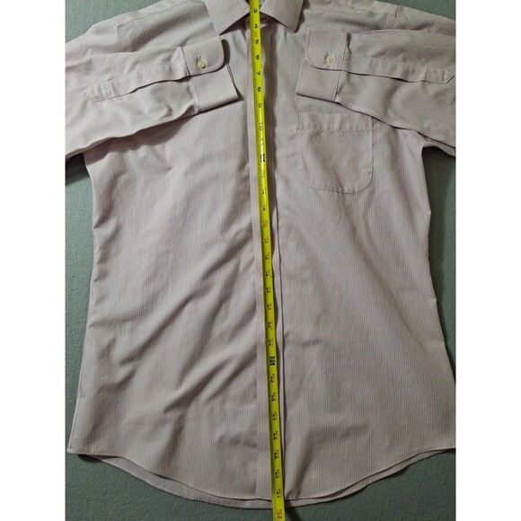 Brooks Brothers Dress Shirt Men 15.5 33 Button Up Pink Stripes Business Slim Fit - Picture 4 of 7